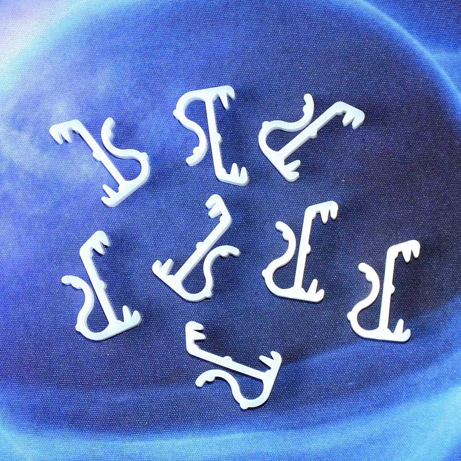 20pcs Hidden Valance Clips – 1″ Mini Window Blinds Clips – White Plastic Valance