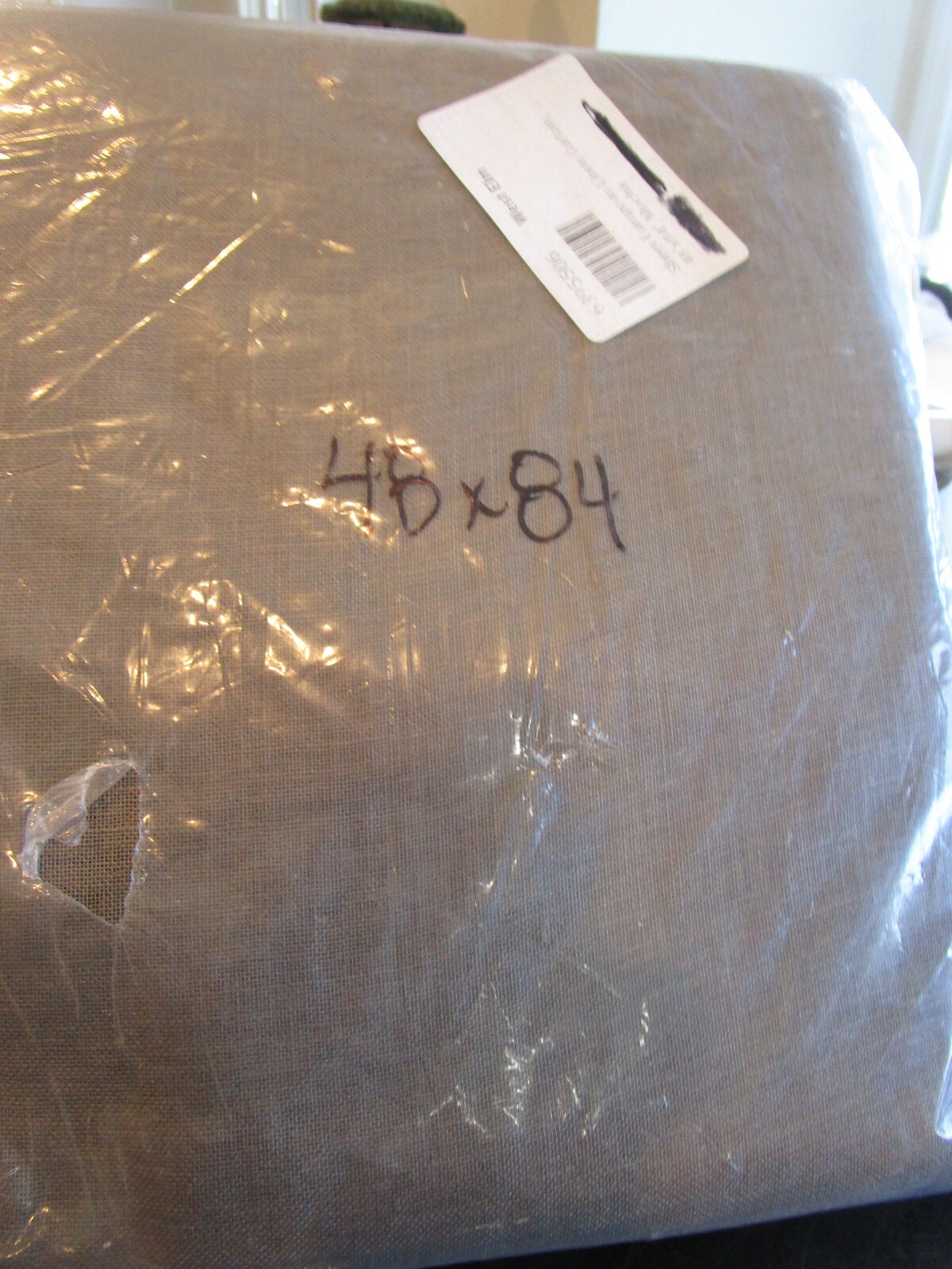 2 West Elm Belgian Sheer Linen Curtains drapes mocha 48 84 New subs package
