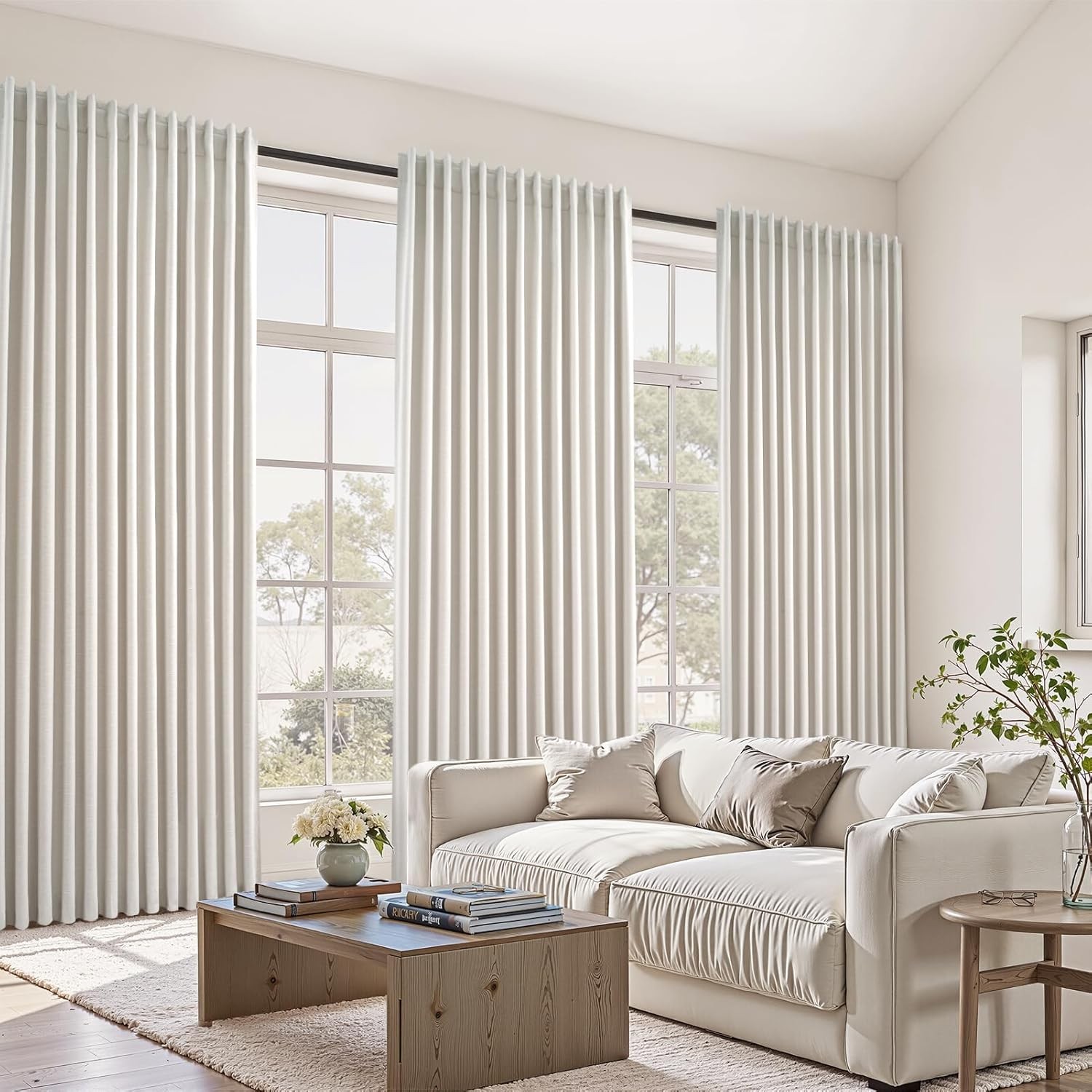 Extra Wide 100 Inch Length Blackout Curtains & Drapes 96 Inches Long 2 Panels
