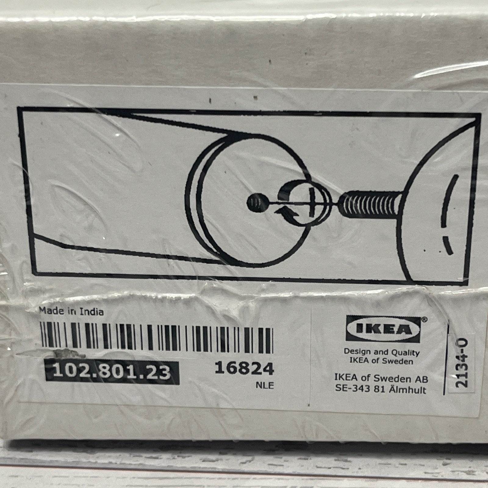 IKEA BEFOGAD Curtain Rod Finials Set of 2 Black 102.801.23 Modern Minimalist