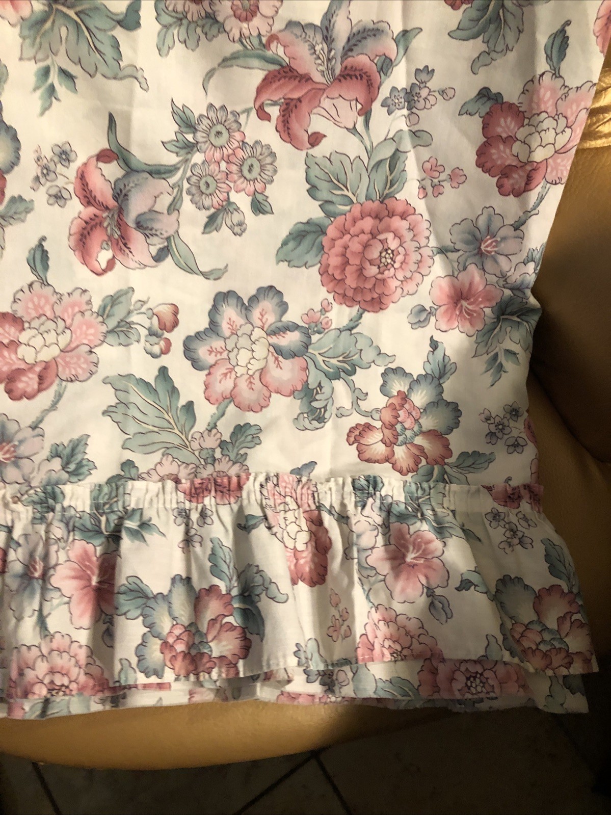Vintage Floral 1980s Balloon Shade Ruffled Bottom 60×62 Westpoint Stevens
