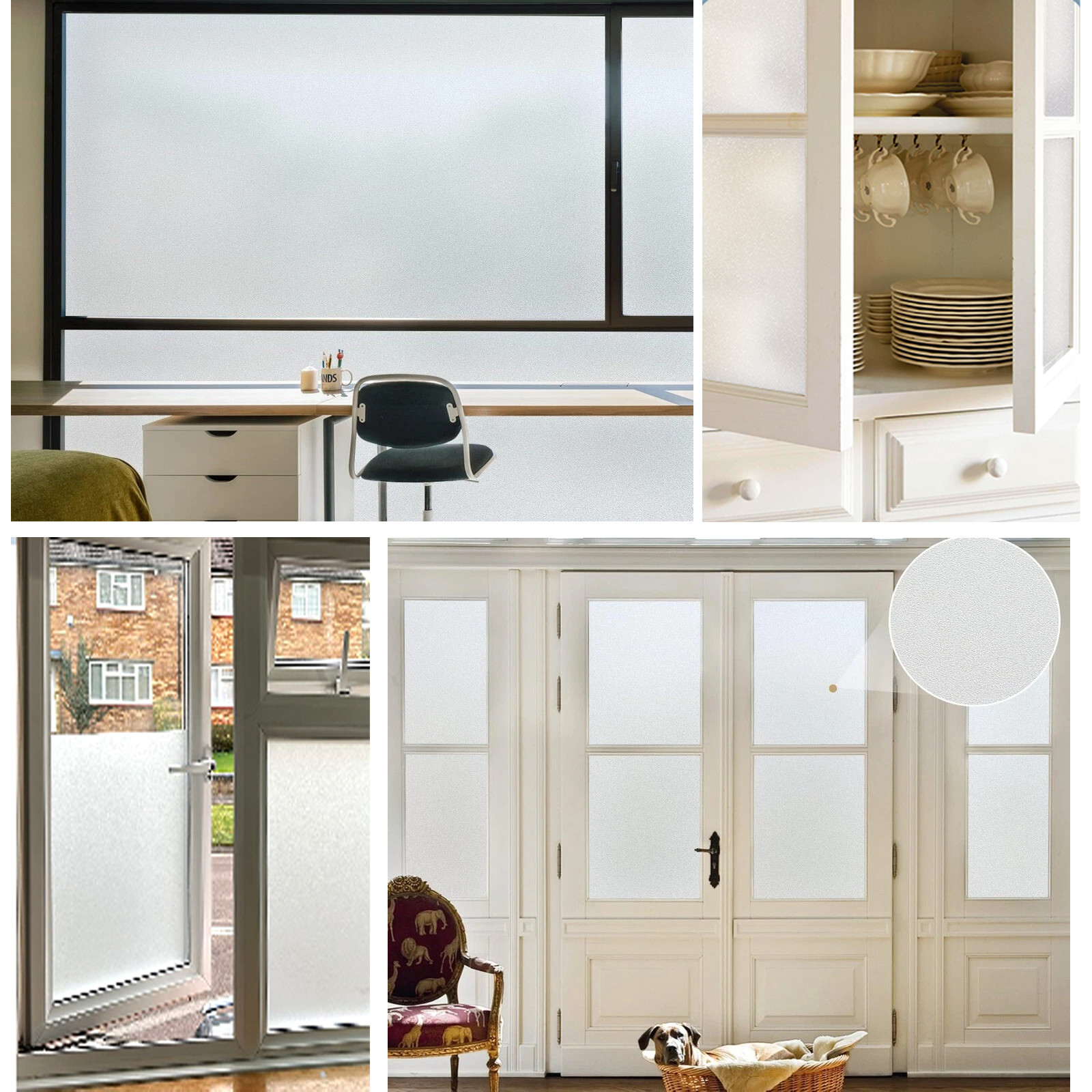 23.6″×78.7″ Glass Film Static UV Blocking Window Clings Privacy Film Decorative