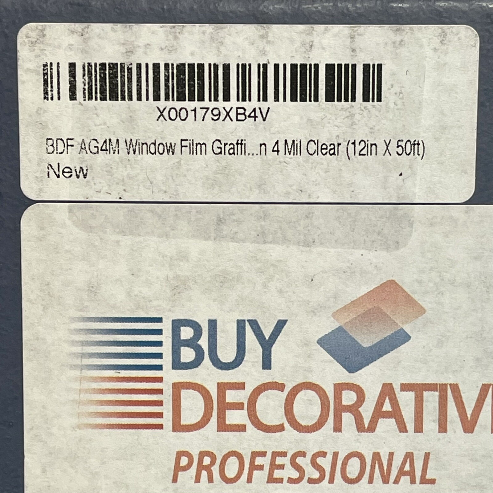 BDF AG4M Window Film Graffiti Protection 4 Mil Clear 12 in x 50 ft UV Protection