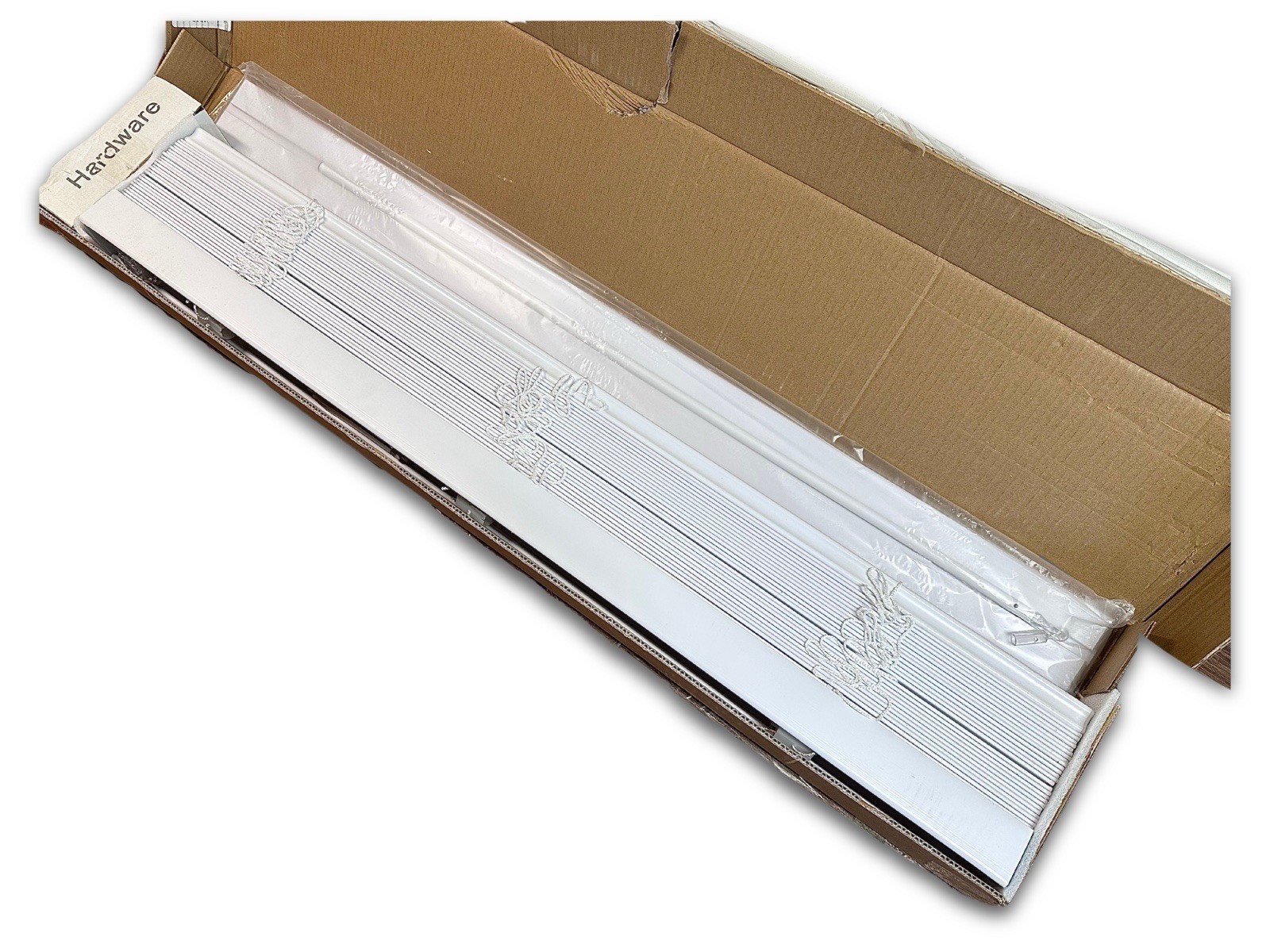 Calyx Faux Wood Cordless Smart lift Room Darkening Blinds White 34.5″ W x 48″ H
