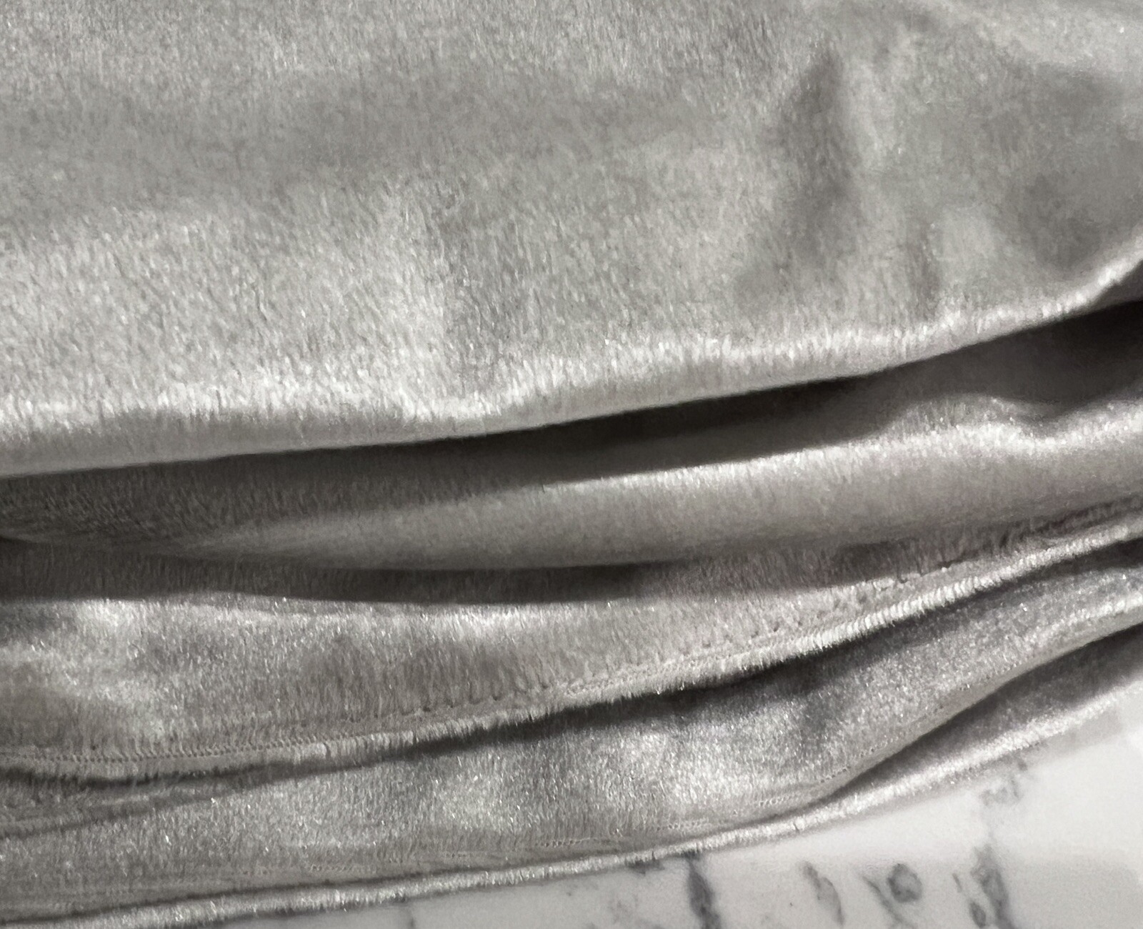 Serenity Velvet Silver Gray Panel Curtains 38×96 Set Of Two NTW Hidden Tab Top