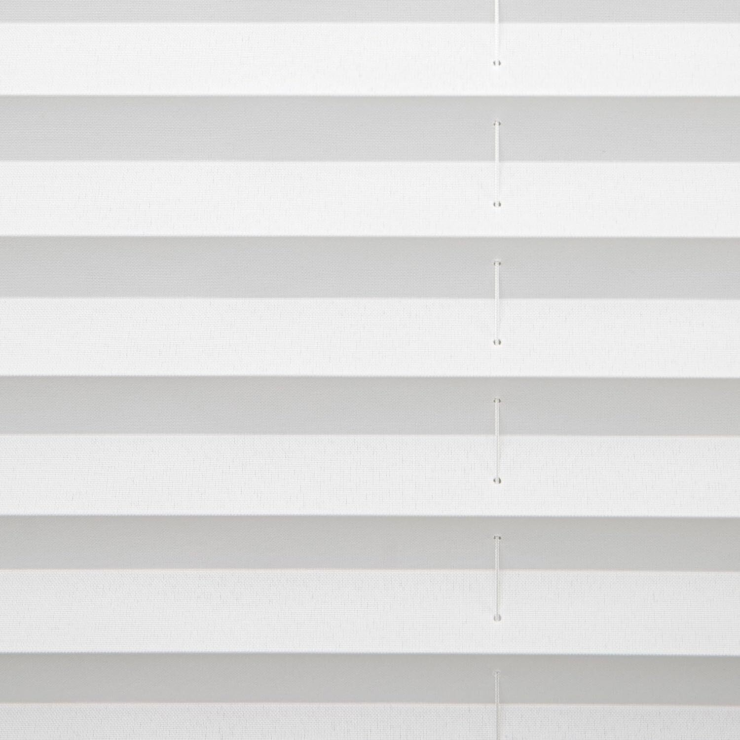 Cordless 1 Inch Light Filtering Pleated Shade Fabric 20W x 48H White Blinds