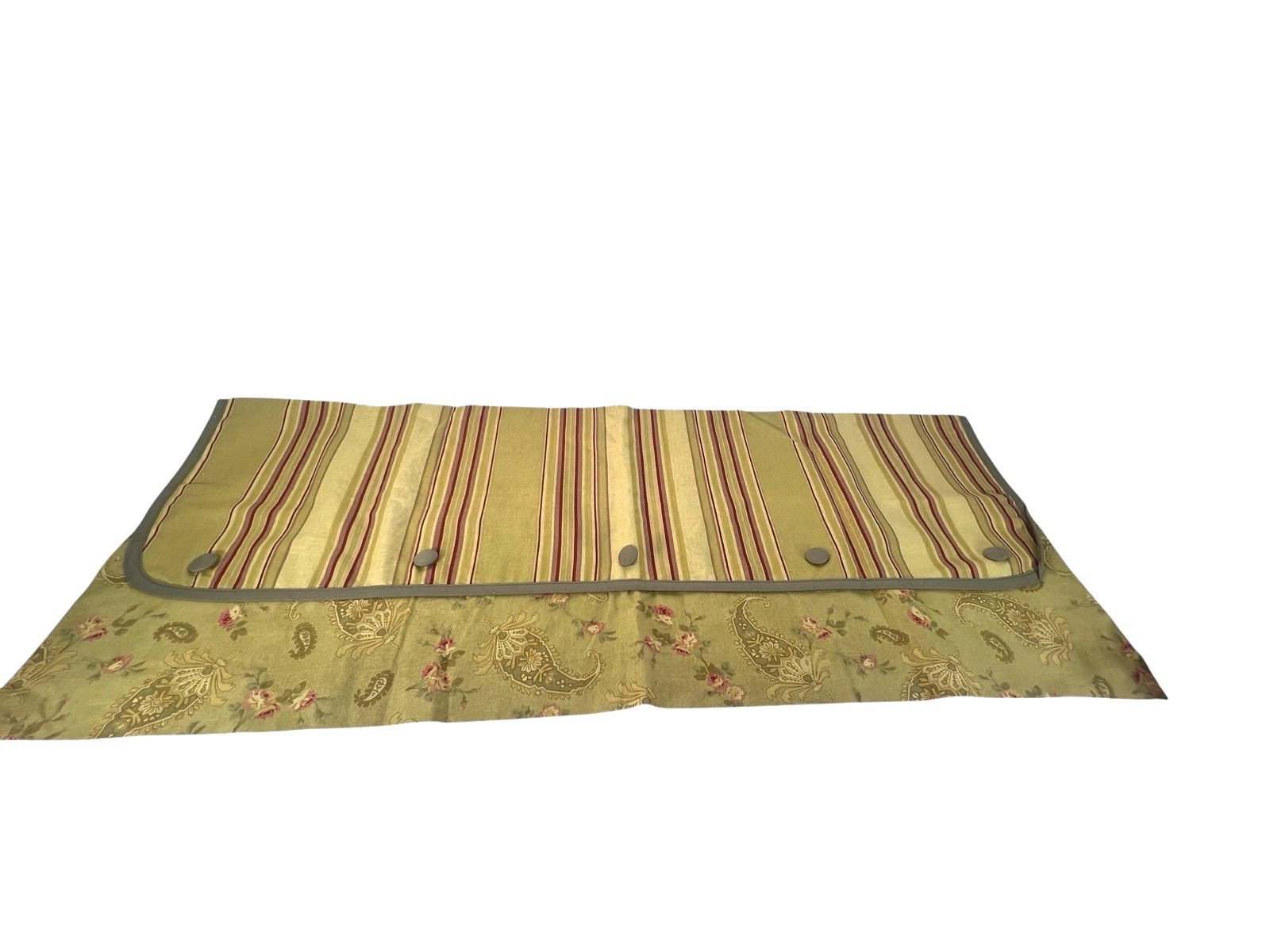 waverly valance curtain 42” contrasting trim floral