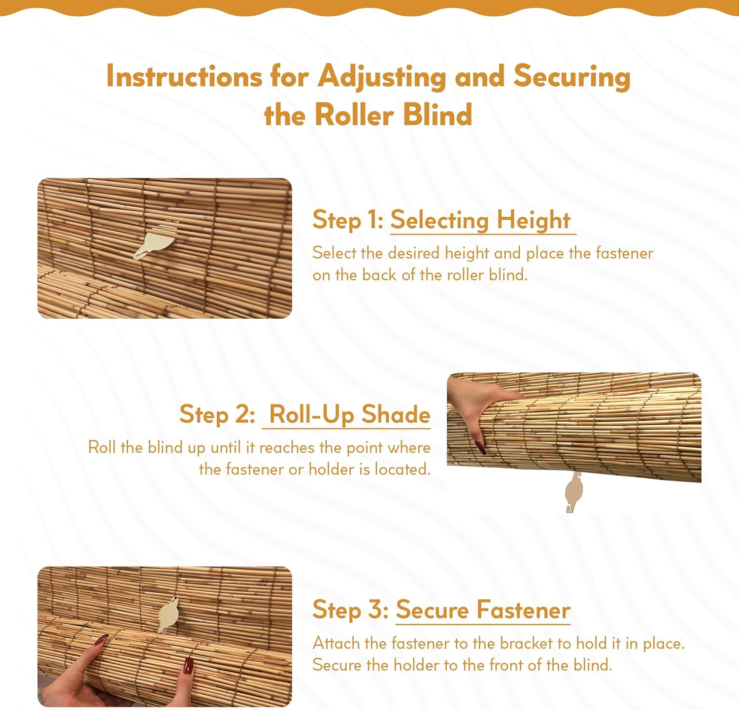 Cordless Waterproof Bamboo Blinds – Indoor/Outdoor Roll-Up Shades 72″x72