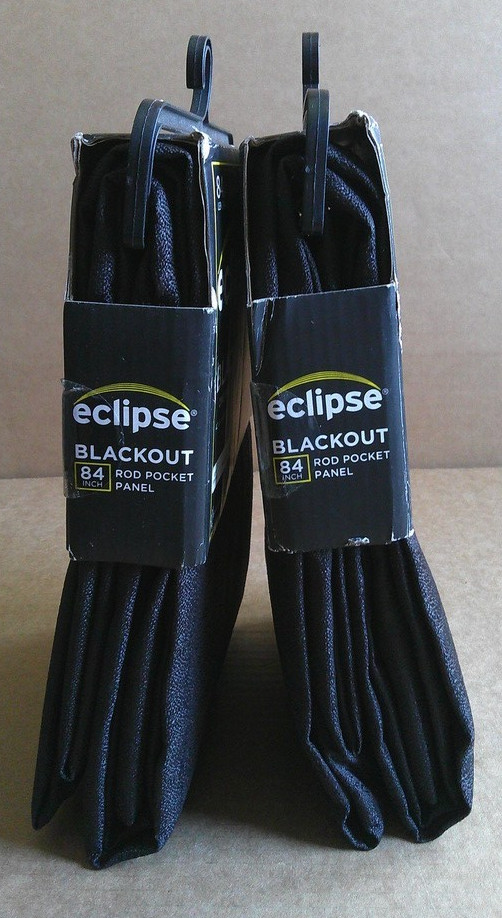 Eclipse Samara Solid Blackout Curtain Panels SET (42″ wide by 84″ long) NEW