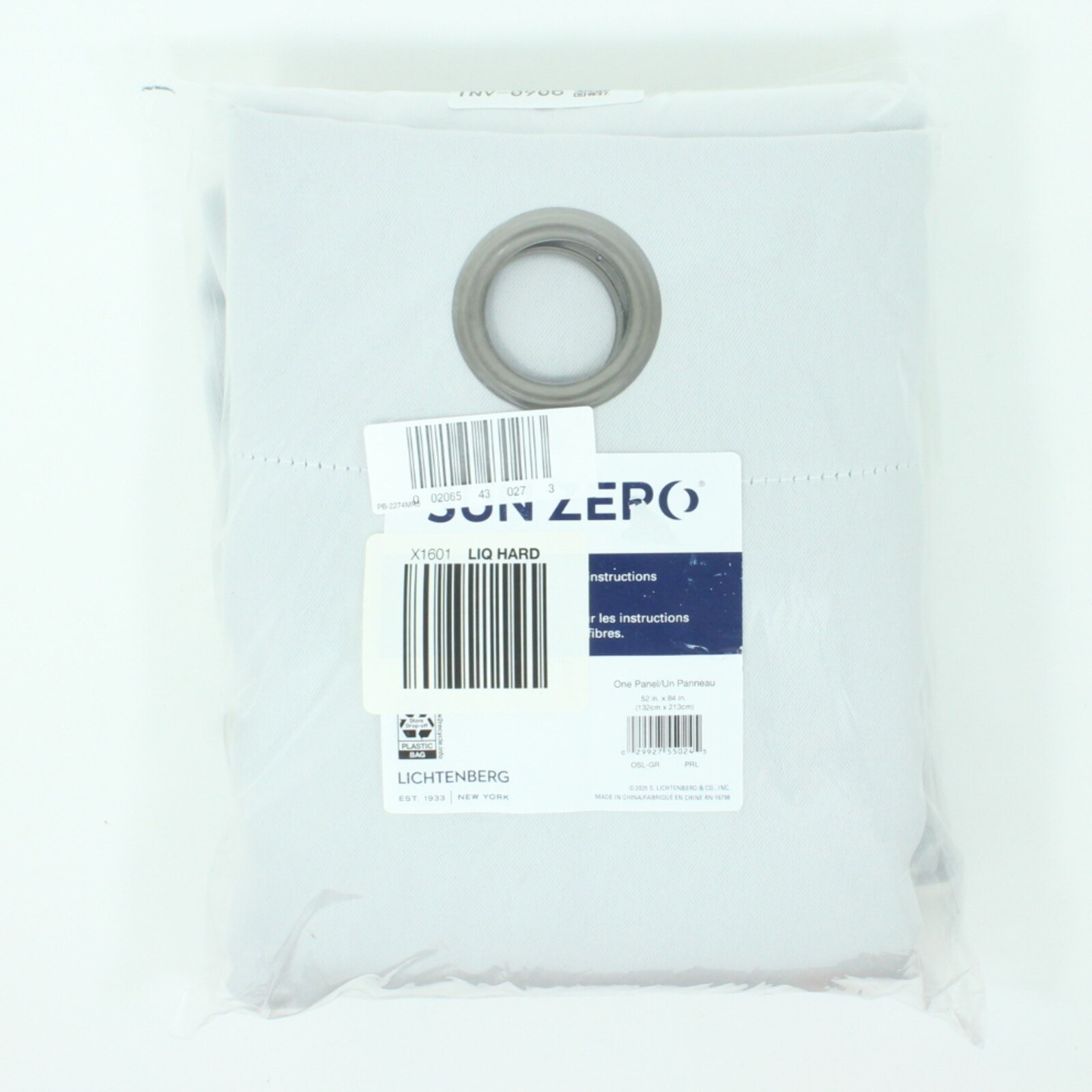 Sun Zero Oslo Blackout Grommet Curtain Panel 52″x84″ Pearl Energy Saving