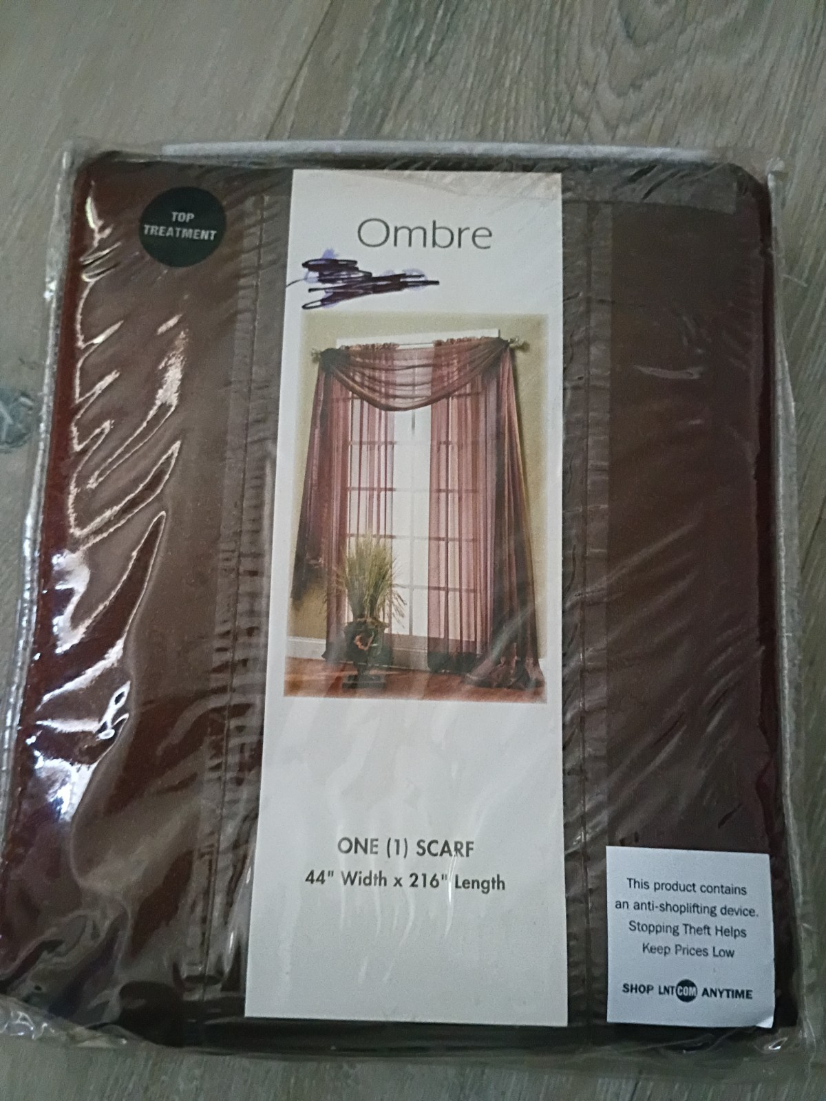 Ombre Home Fashions Collection By Tex Style Rectangular Scarf Curtain 44×216