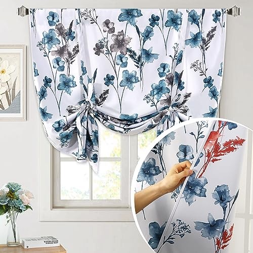 Double Sided Floral Pattern 42″W x 63″L (Pack of 1) Reversible in Blue/Coral