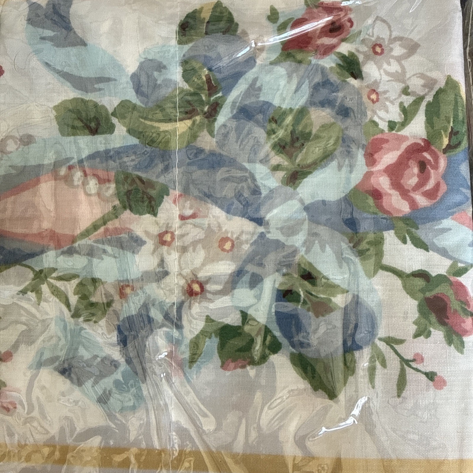 Croscill Princess Yellow Floral Blouson Valance 2 Valances 88×15 Style 5980 New