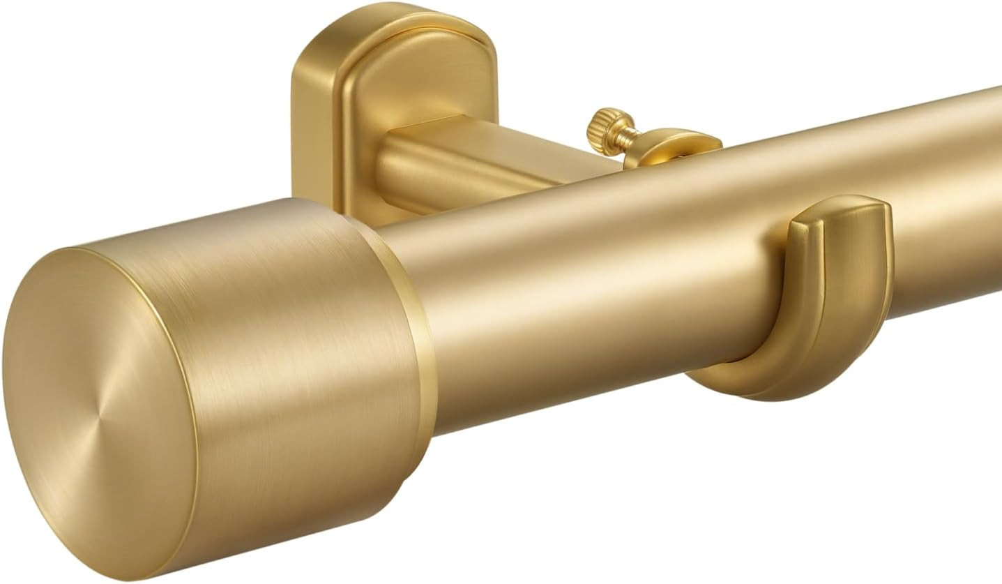 1 1/8 Inch Diameter Curtain Rods, 144-240” Telescoping Large Single Window Drape