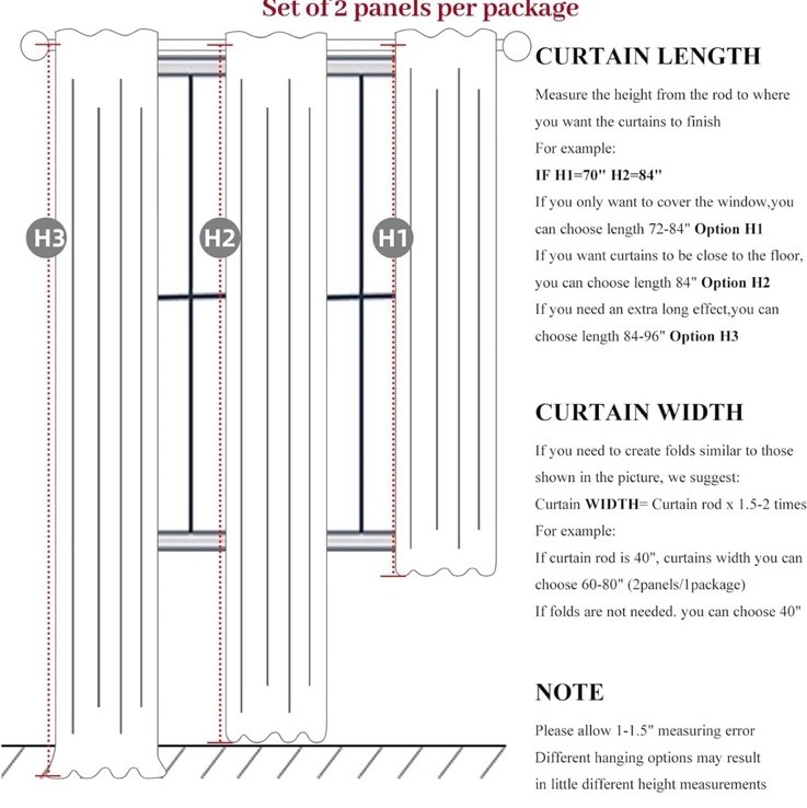 Natural Linen Pinch Pleated Blackout Curtains & Drapes W 40″x L 94″ 2 Panels Set