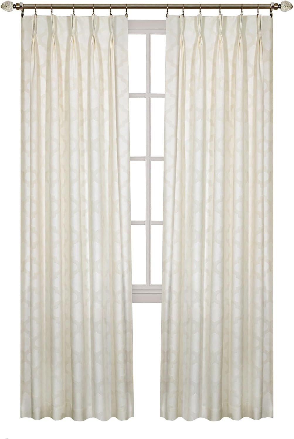 ACHIM Windsor Room Darkening Pinch Pleat Panel Window Curtains – 34 x 84 Inch