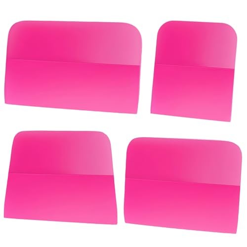 4 Pcs PPF Squeegee Soft Silicone Rubber Scraper, Anti Scratch TPU Coating