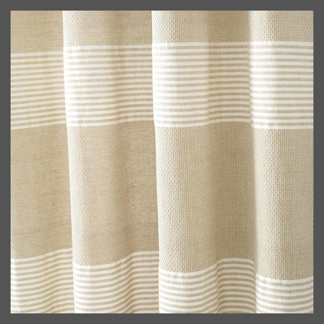 Set of 2 95″x40″ Farmhouse Tucker Stripe Yarn Dyed Cotton Knotted Tassel
