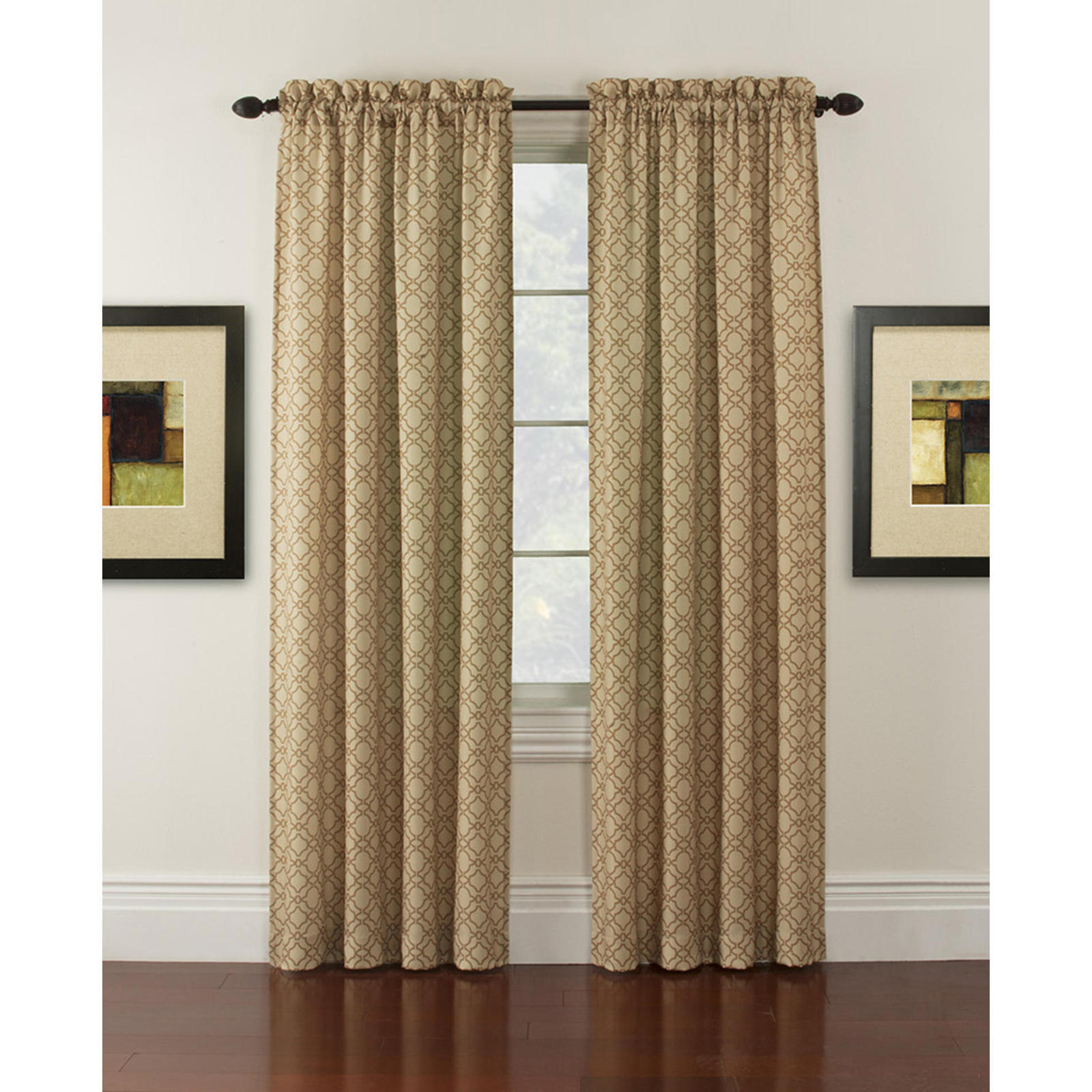 Essential Home Wilmont Geo / Geometric One Panel – Tan / 42×63″