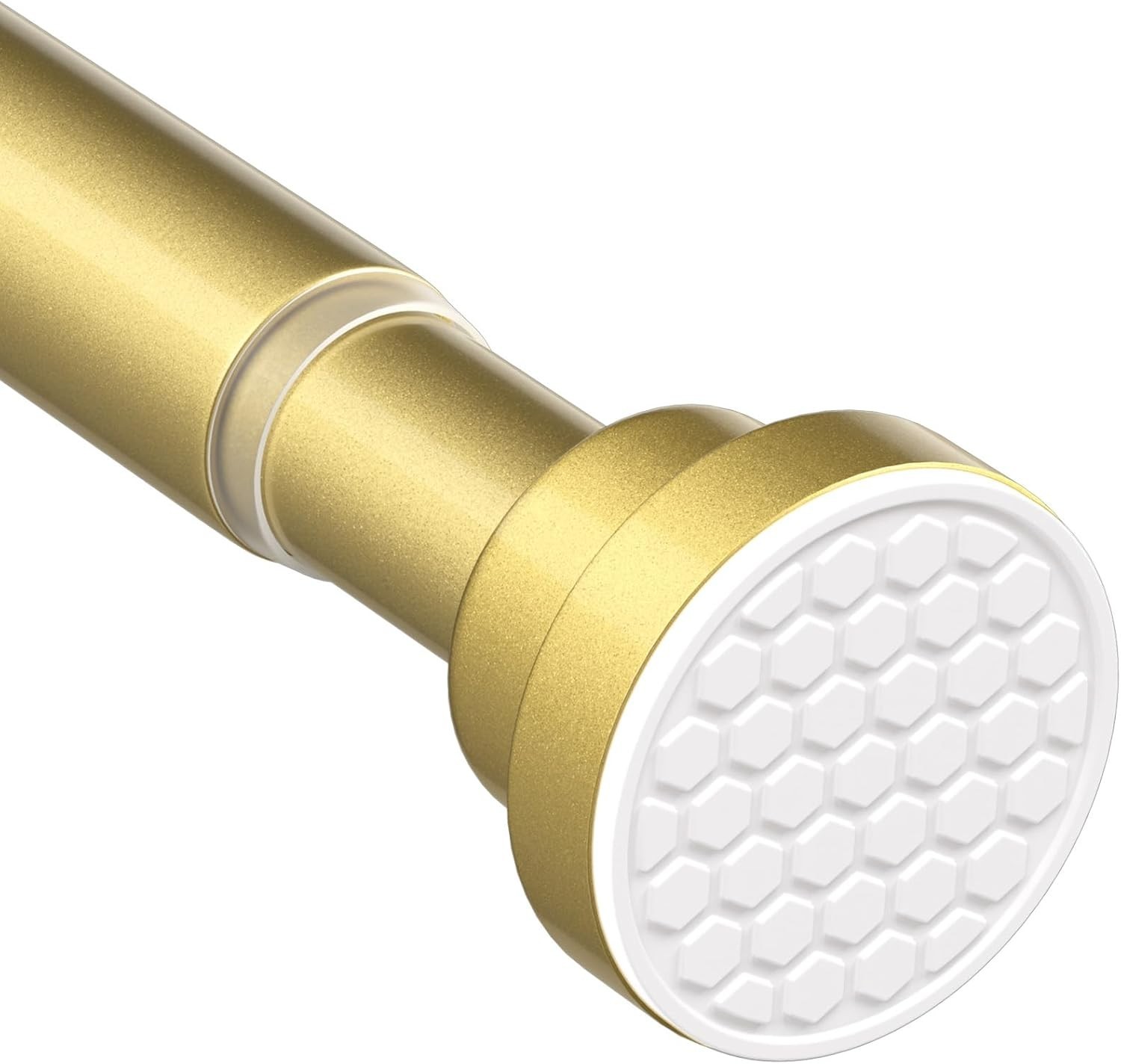 1 Pack Gold Spring Tension Curtain Rod 28-48 Inches, 7/8″ inch Adjustable Cur…