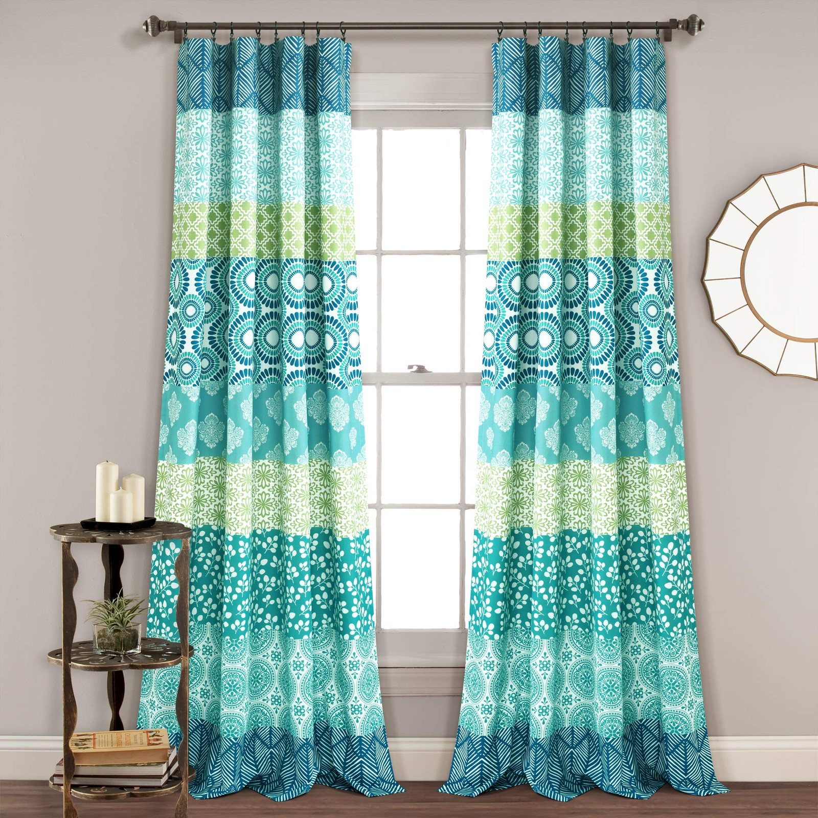 Lush Decor Bohemian Stripe Window Curtain Panels Pair 52 W X 108 L –