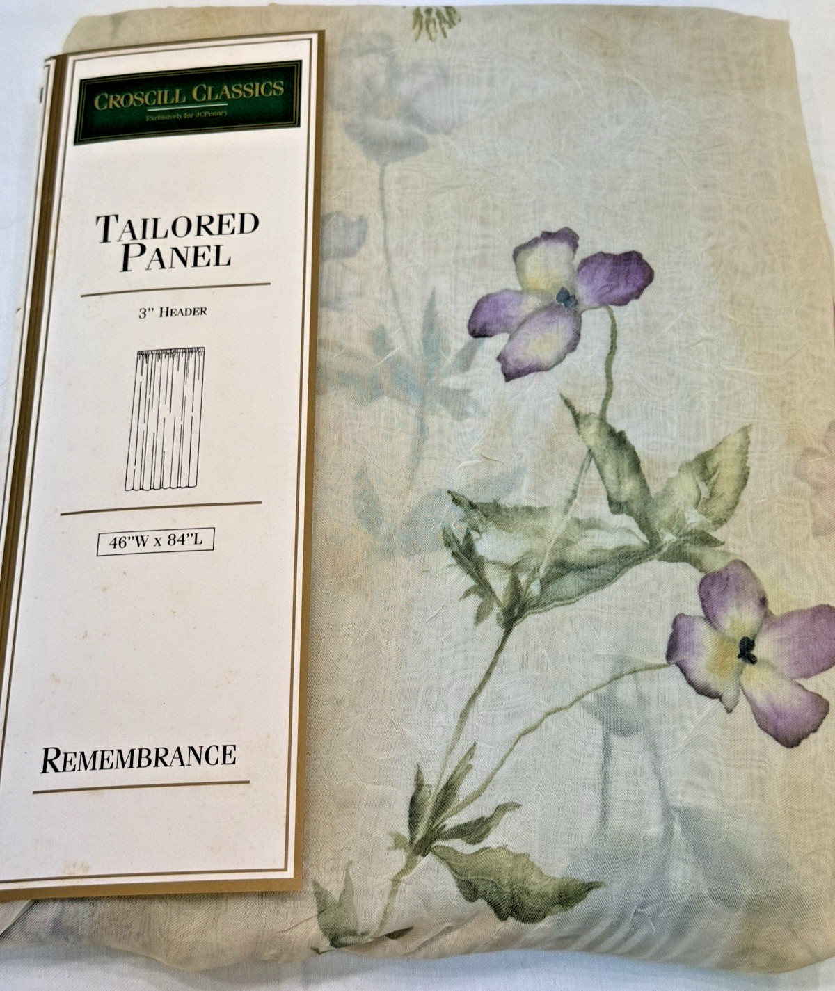 Crossbill Classics Tailored Panel Remembrance 46 X 84 Style 91F8 NEW