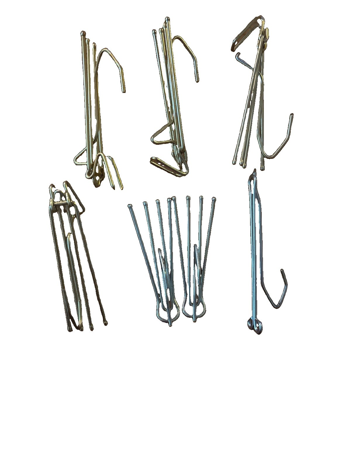 Vintage Pinch Pleat Drapery Hooks Lot of 60 Gold & Silver Curtain Pins (3″ & 4″)