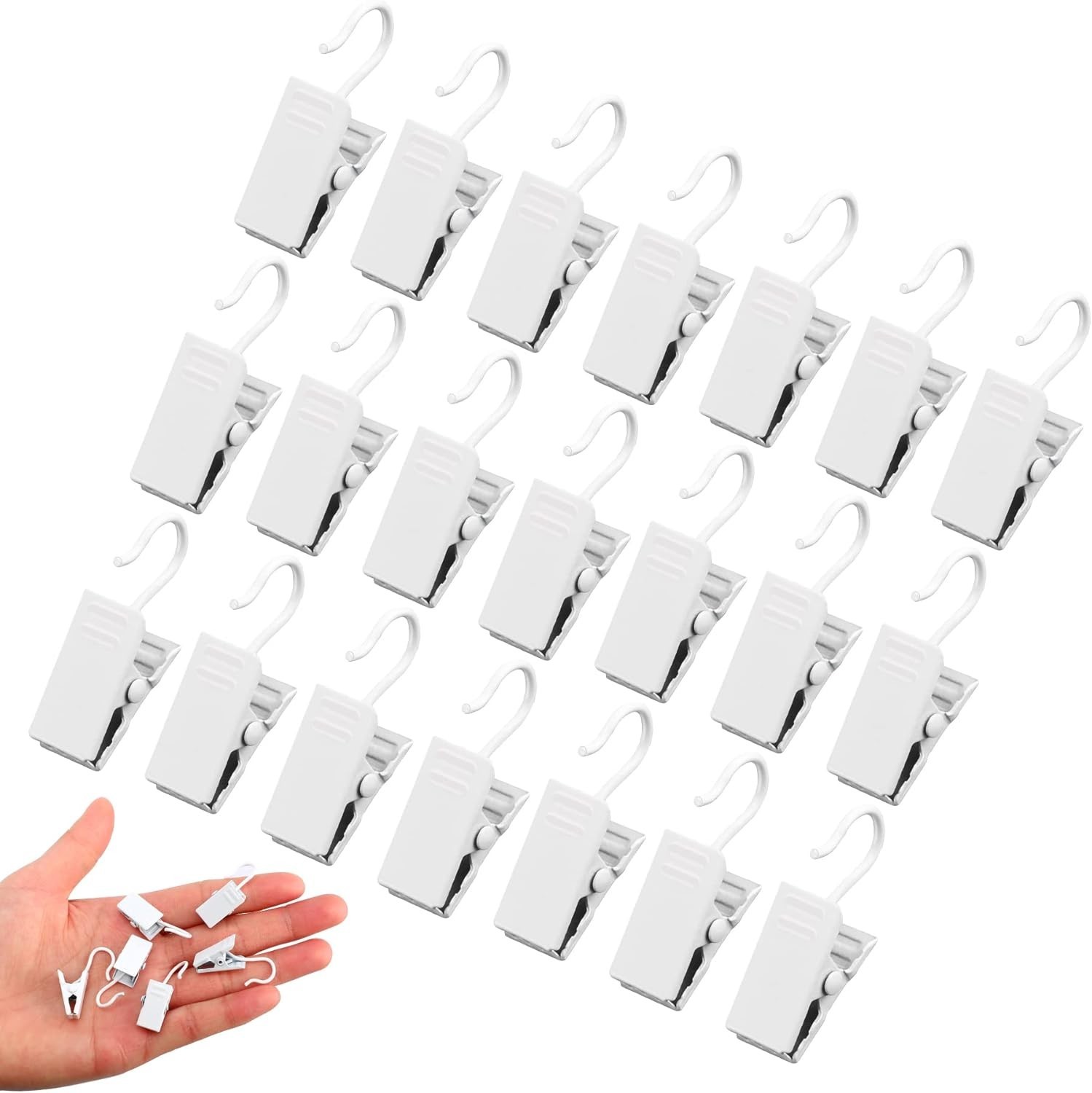 30-Pack Heavy-Duty Metal Hook Clips for Stylish Home Decor and Organization