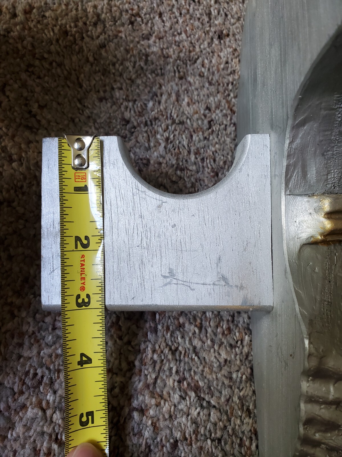 Pair Of Kirsch Wooden Curtain Rod Brackets Holders, 2001 Silver Gold Art Deco
