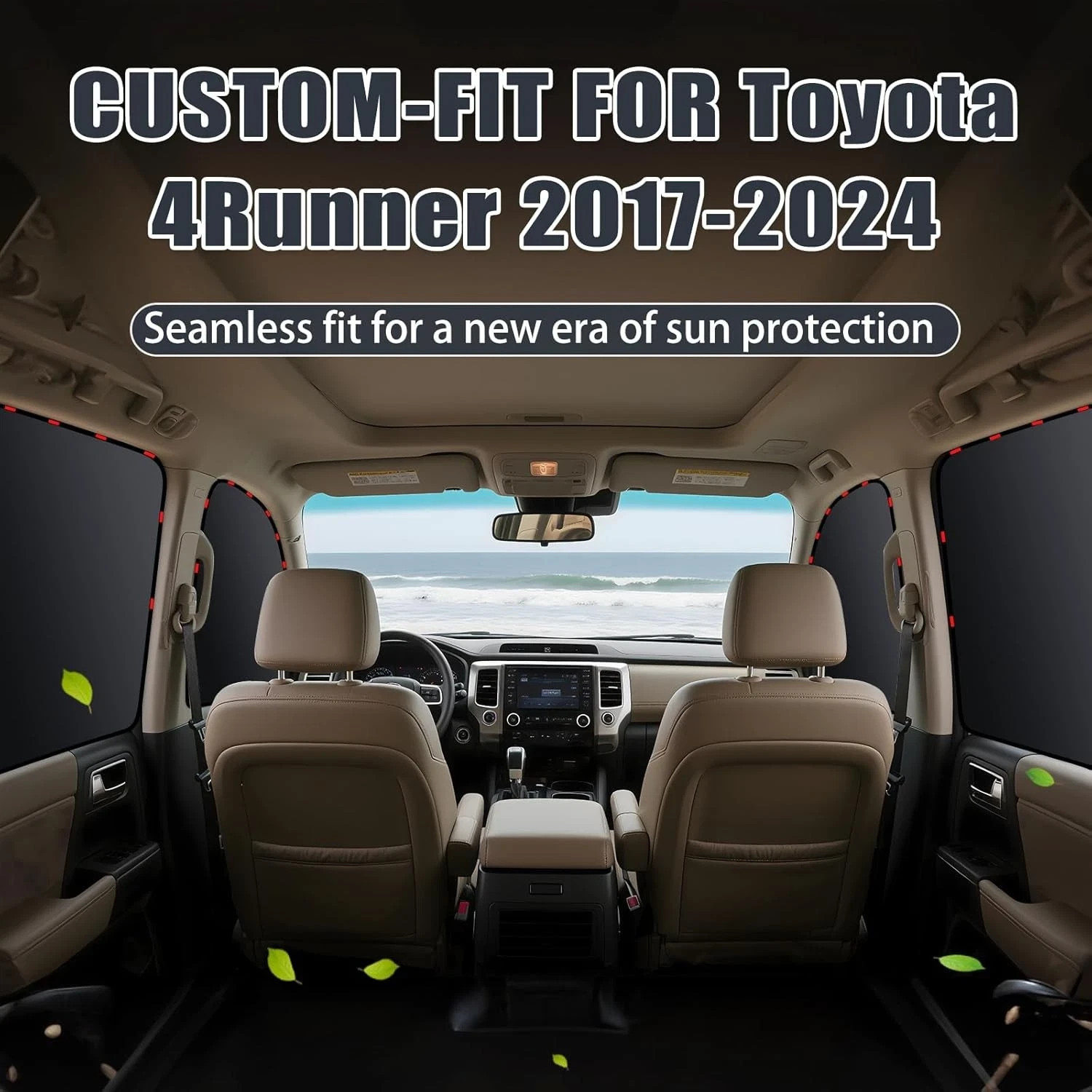 Car Window Shades for 4Runner 2017-2024, 4 Pcs Magnetic Car Window Covers – 100%