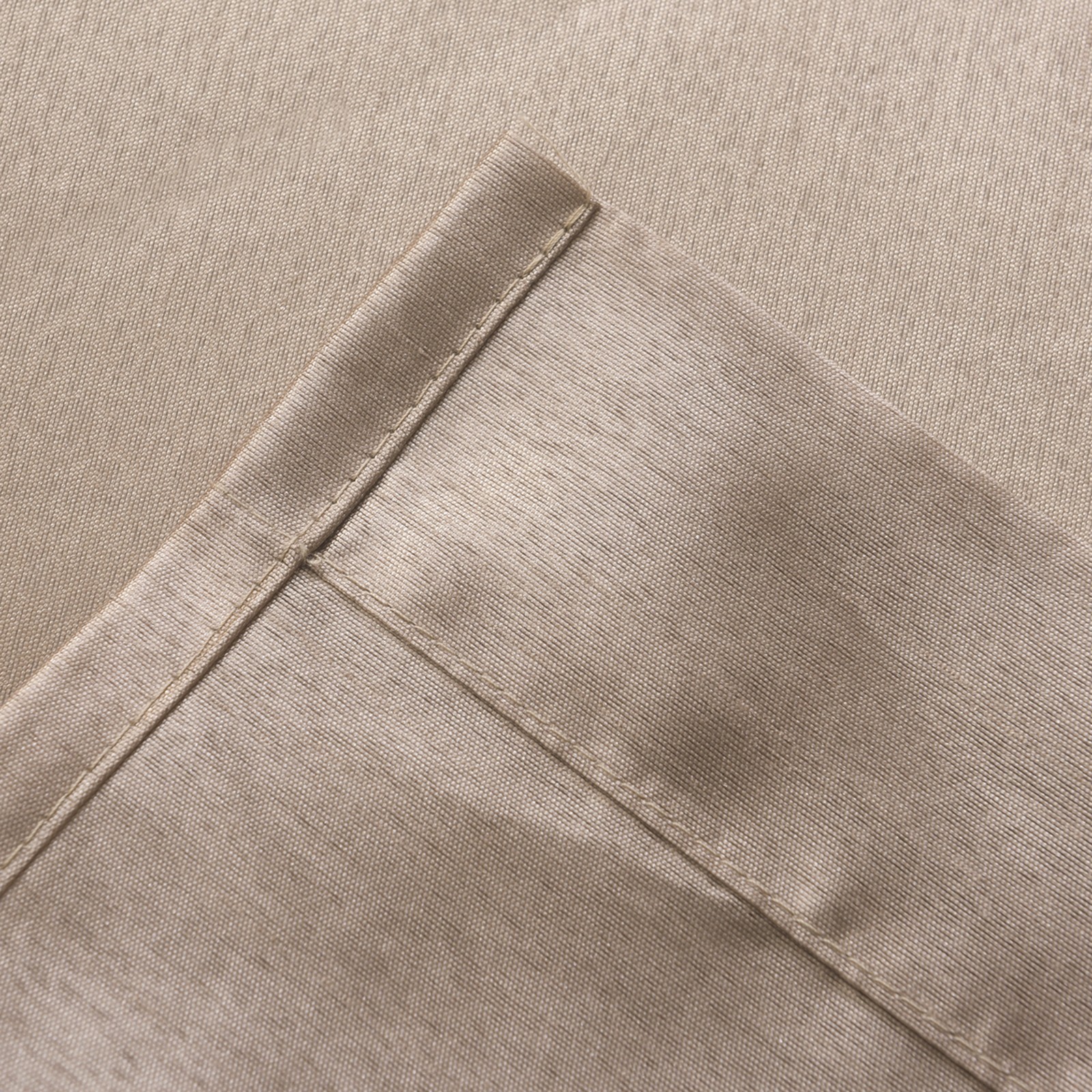 Faux Silk Semi Sheer Curtains Rod Pocket Light Reducing Silk Drapes, 2panels