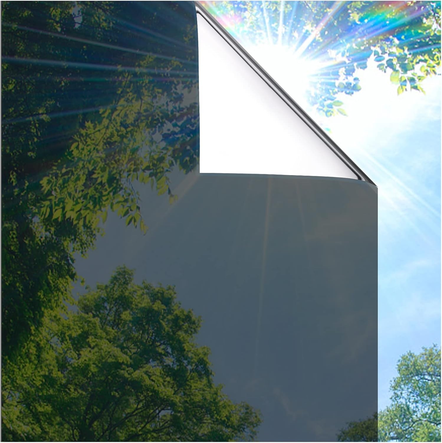 Heat Control Window Tint for Home, Sun Blocking Reflective Window Film See