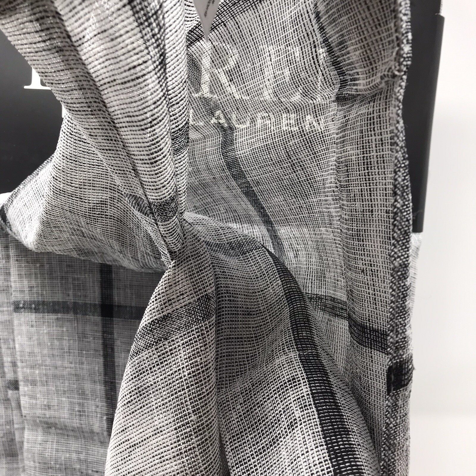 Ralph Lauren Raider 2-Back Tab/Rod Pocket Panels Curtain 50″ x 90″ in Black