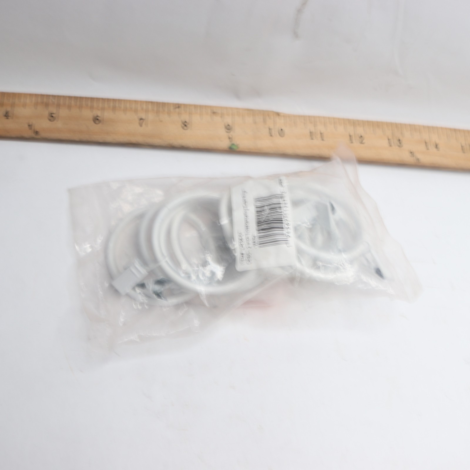 (10-Pk) Noise-Canceling Curtain Rings w/ Clips White 1-7/8″ DR38-01