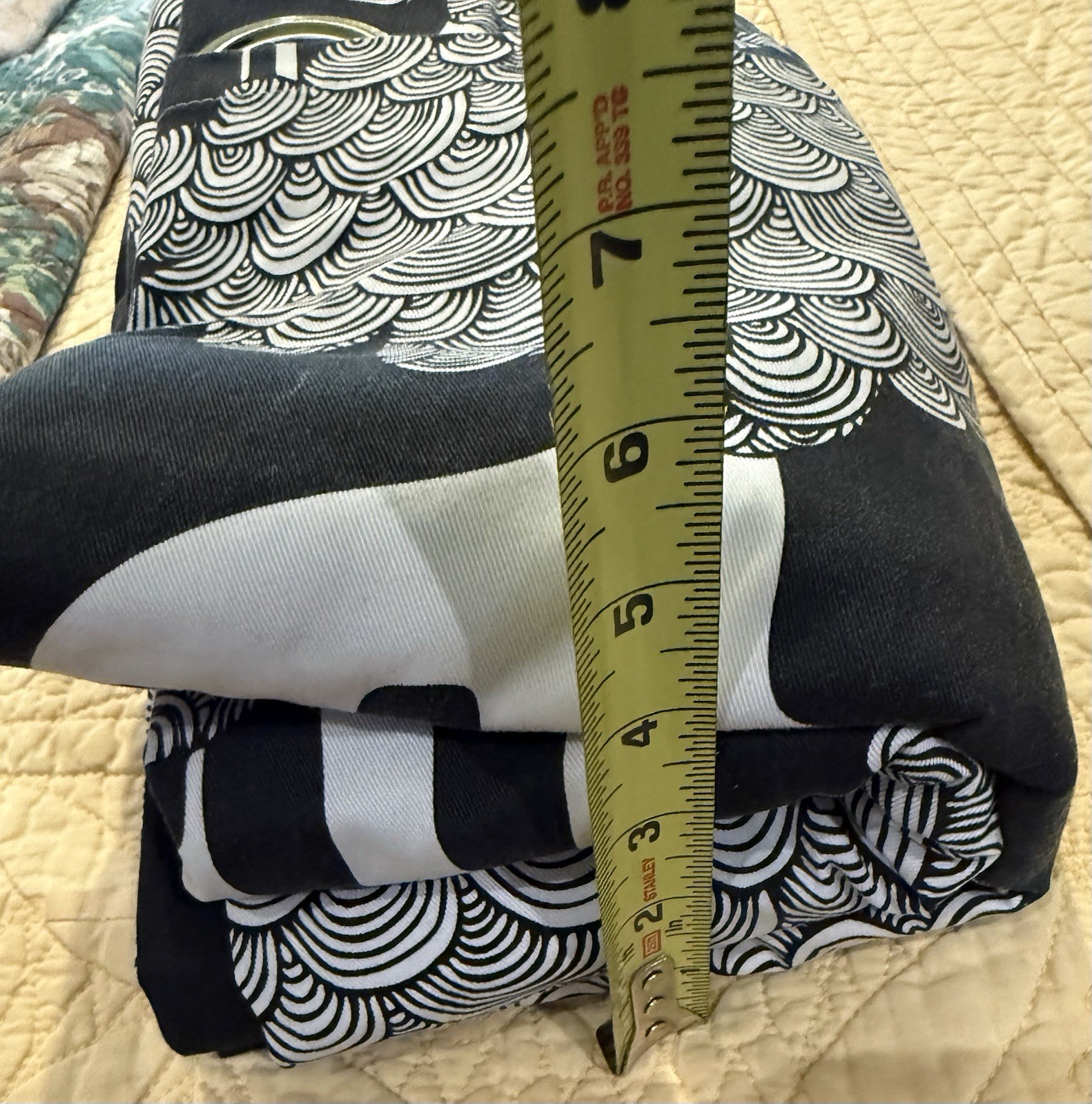 SET / 2 IKEA Kajsamia CURTAINS Drapes BLACK /WHITE Tribal TREE GROMMETS EUC