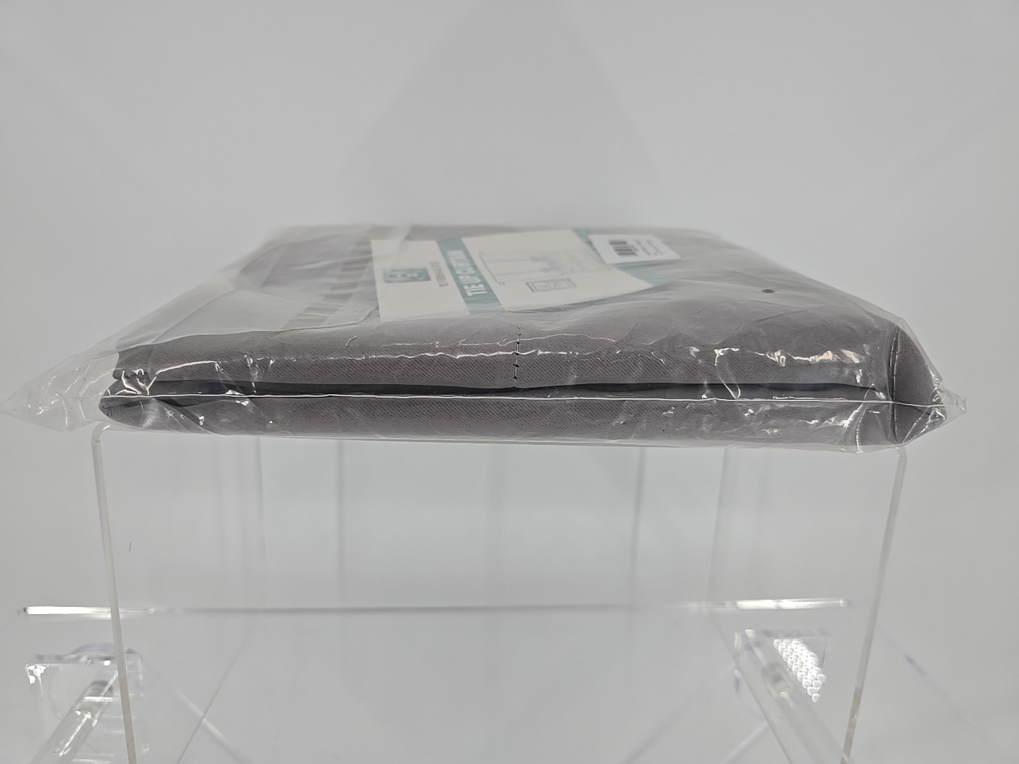 H.VERSAILTEX Solid Blackout Energy Efficient Tie Up Shades Dove Gray 42″wx63″L