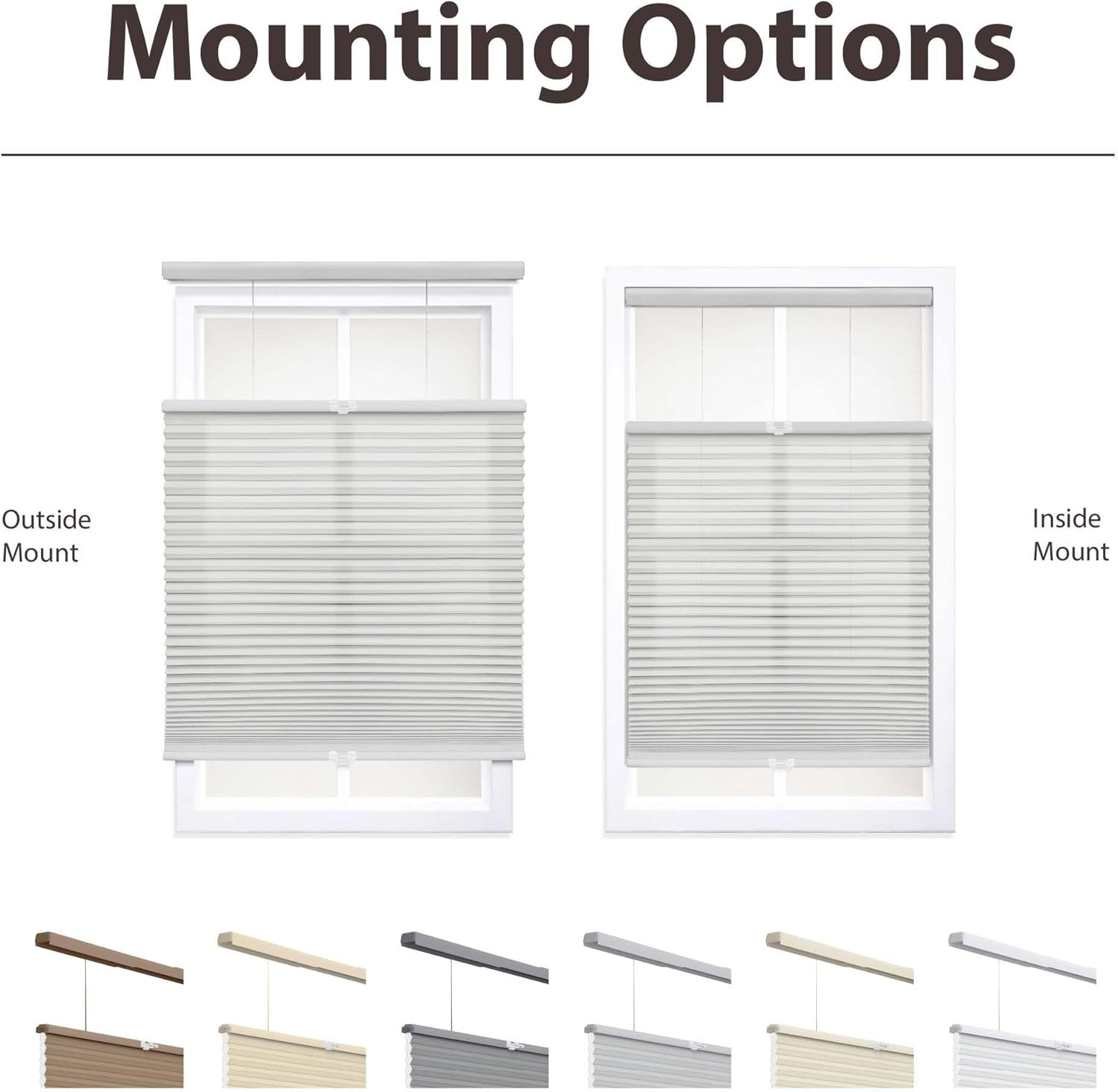 1.5″ Cordless Light Filtering Cellular Shade, Gray Cloud 46.5″W