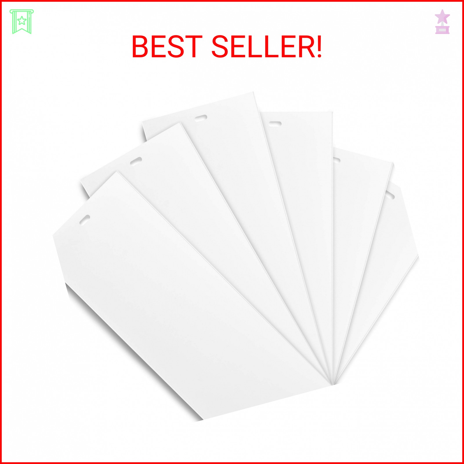 DALIX White Vertical Replacement Blinds Slats Sliding Glass Door Window (6 Pack)