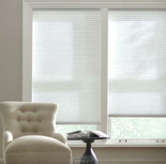 HDC-Snow Drift Cordless Light Filtering Cellular Shade – 27 in. W x 72 in. L