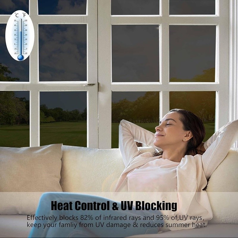 Heat Control Window Film UV Protection Anti Glare Energy Saving Privacy New