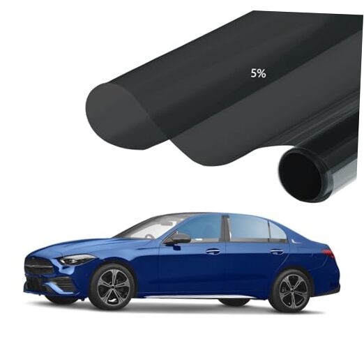 Nano Ceramic Window Tint Film, Car Window Tint Privacy Film, 24in x 15ft 5% Vlt