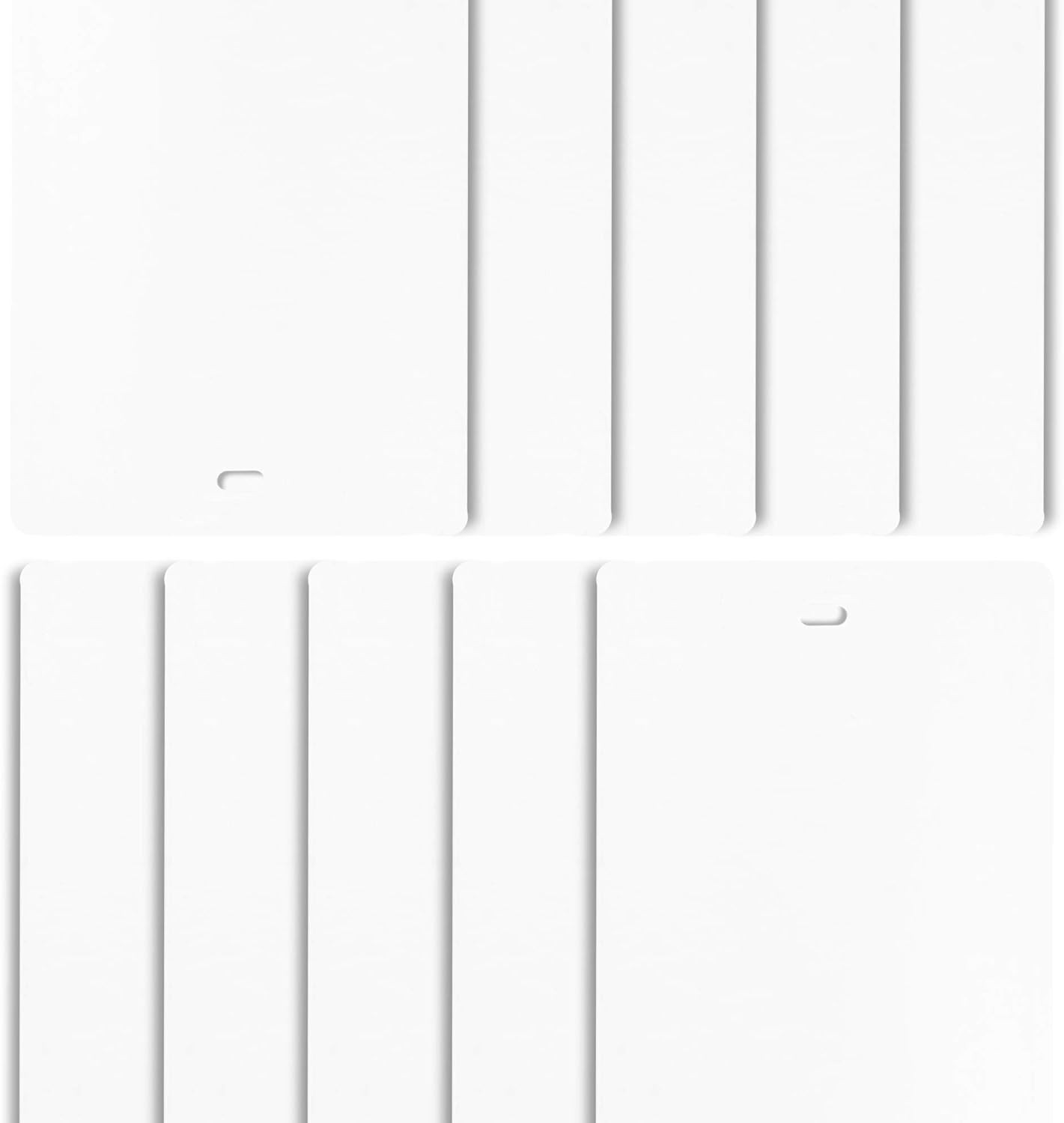 PVC Vertical Blind Replacement Slats Curved Smooth White 58.5 x 3.5 10-Pack S…