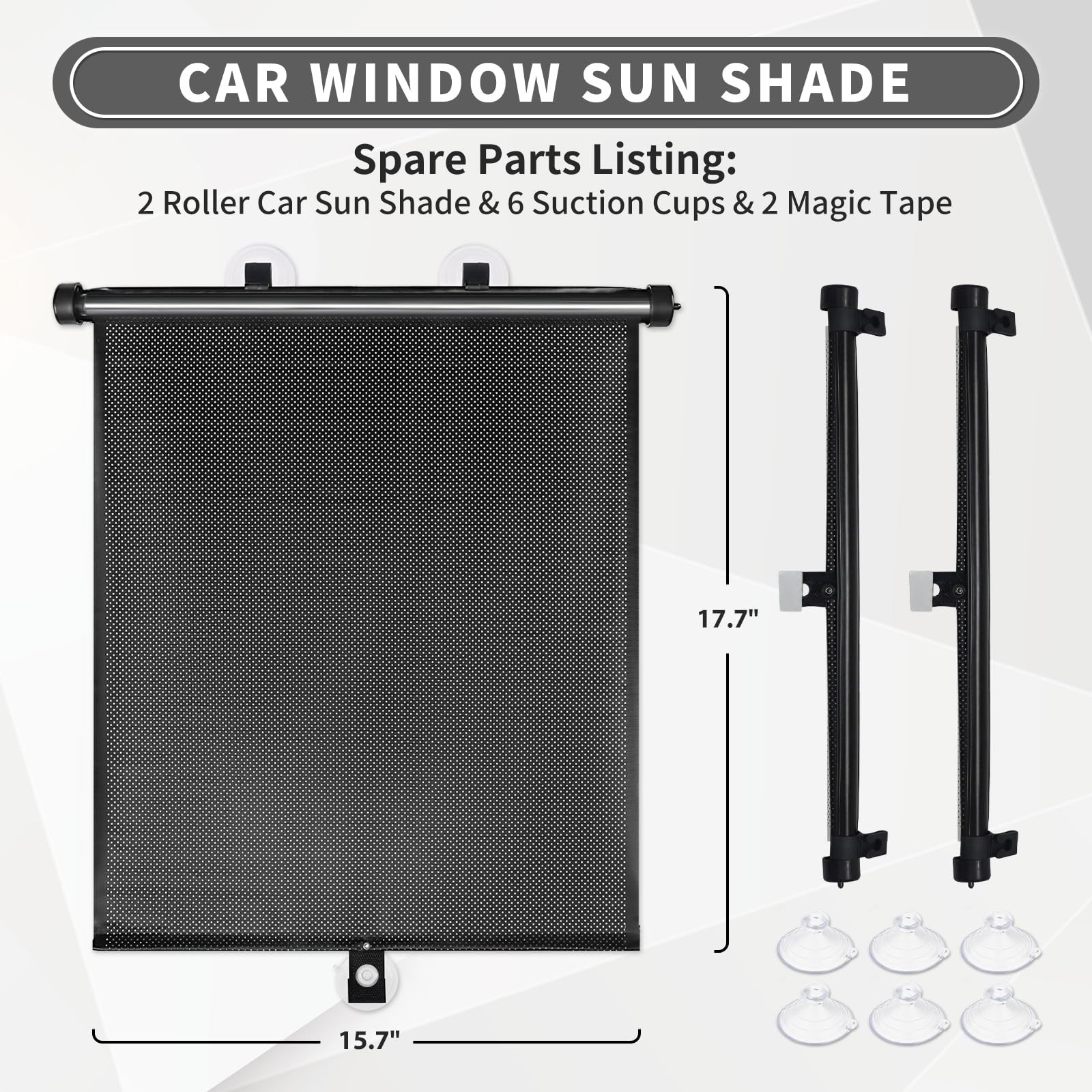 Sfee Car Window Shade for Side Windows 2 Pack Sun Shade Retractable for Car