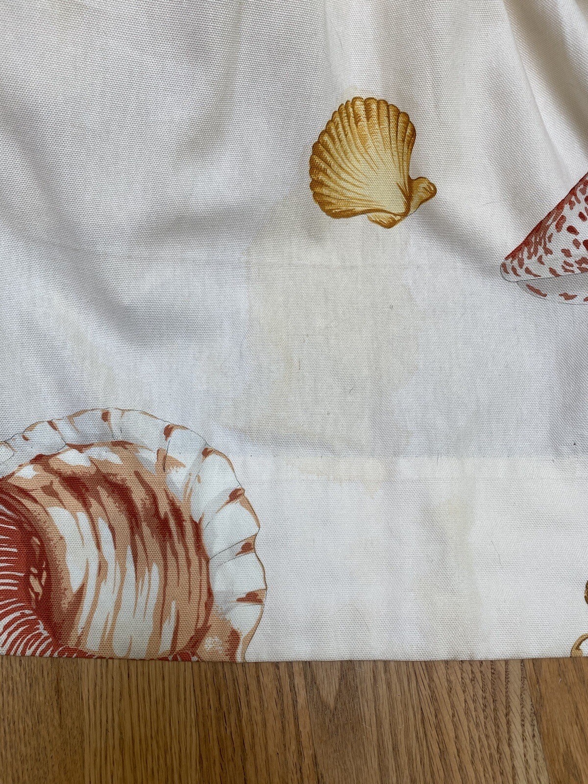 Stunning Shells Print Designer Custom Interlined Pinch Pleat Curtains 98×32 Each