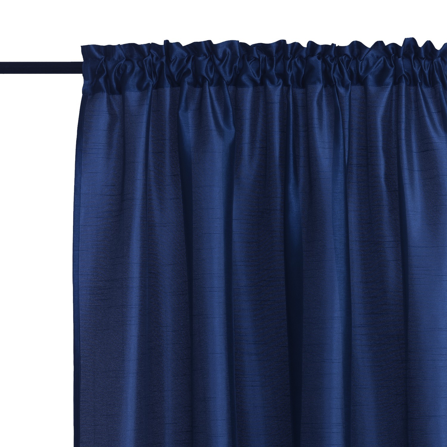 Faux Silk Semi Sheer Curtains Rod Pocket Light Reducing Silk Drapes, 2panels