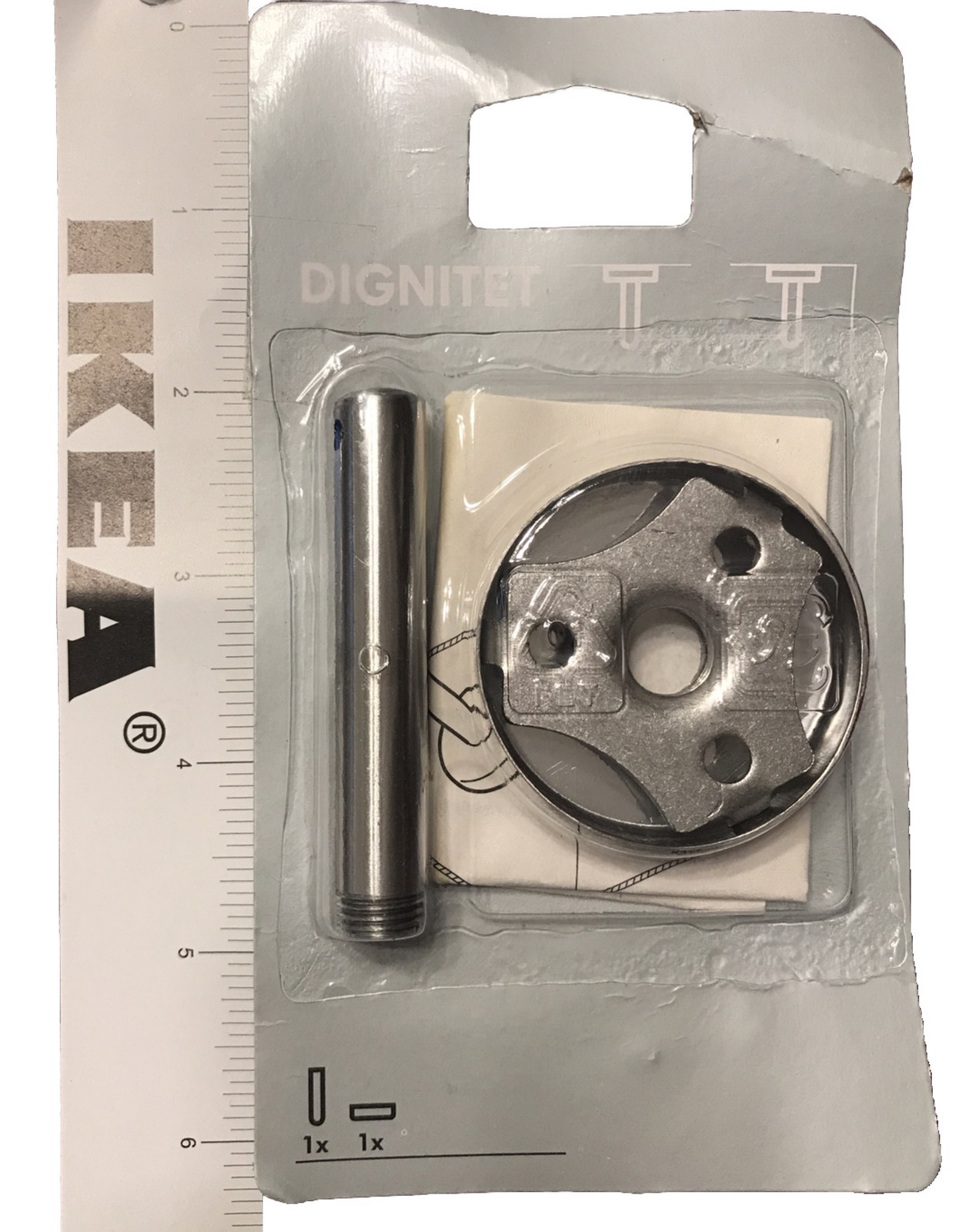 New Ikea DIGNITET Curtain Support Corner Fixture Stainless Steel 400.780.30 NIP