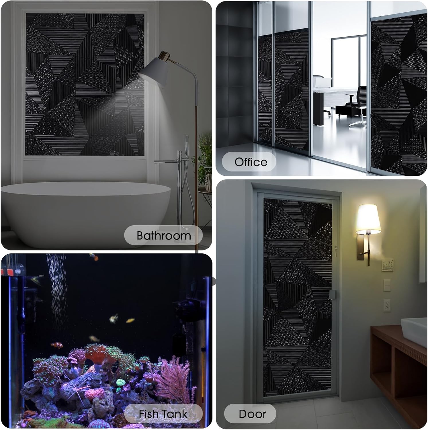 23.6 x 78.7 Inch Blackout Glass Non-Adhesive Removable Insulation Window Film