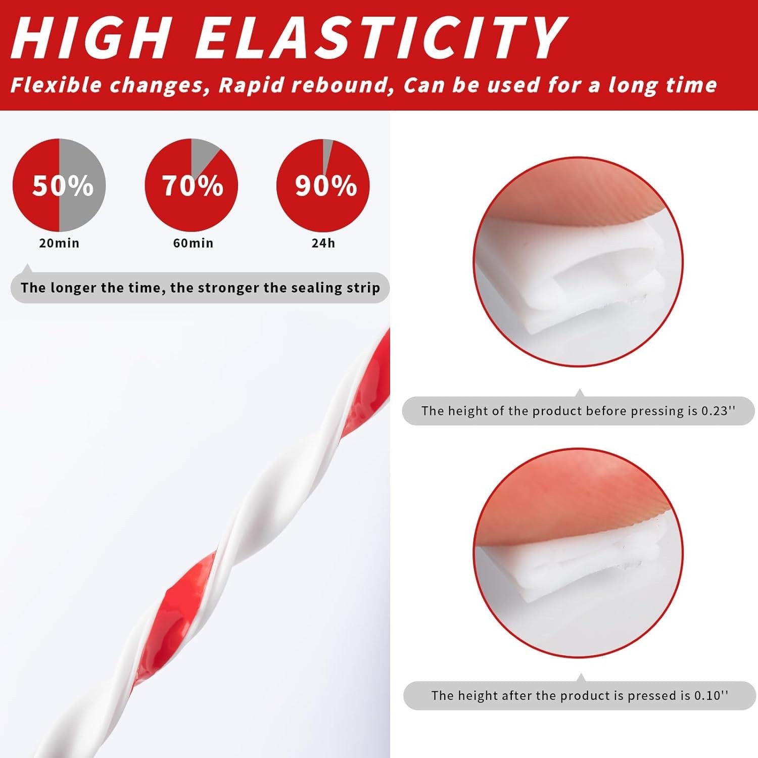 Effortless Door Sealing: 40ft Self-Adhesive Weatherstripping for Home Comfort