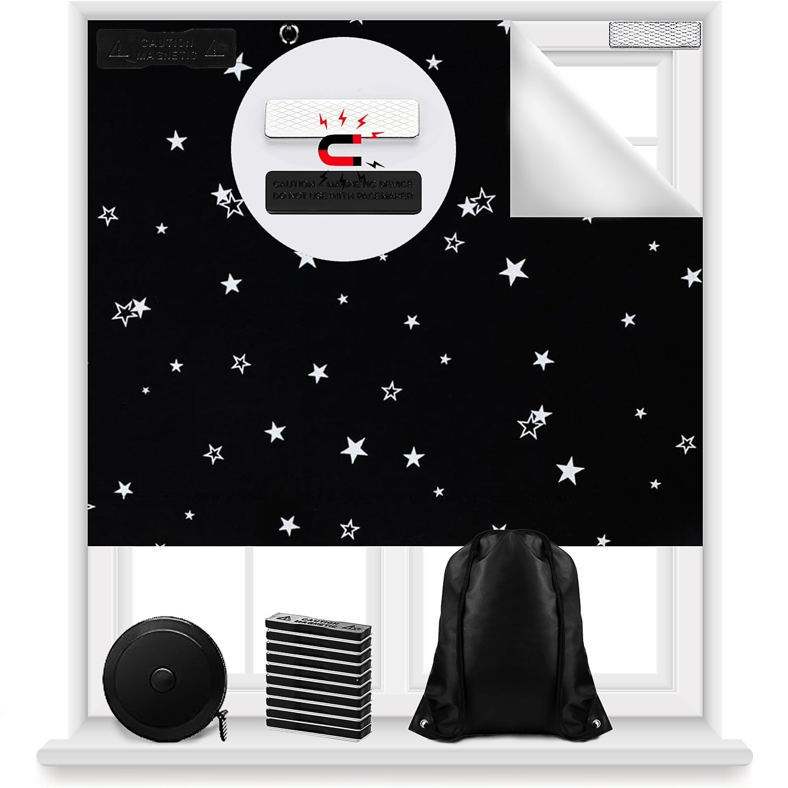 100% Blackout Magnetic Window Cover 118 x 57 Inch – Blackout Curtains