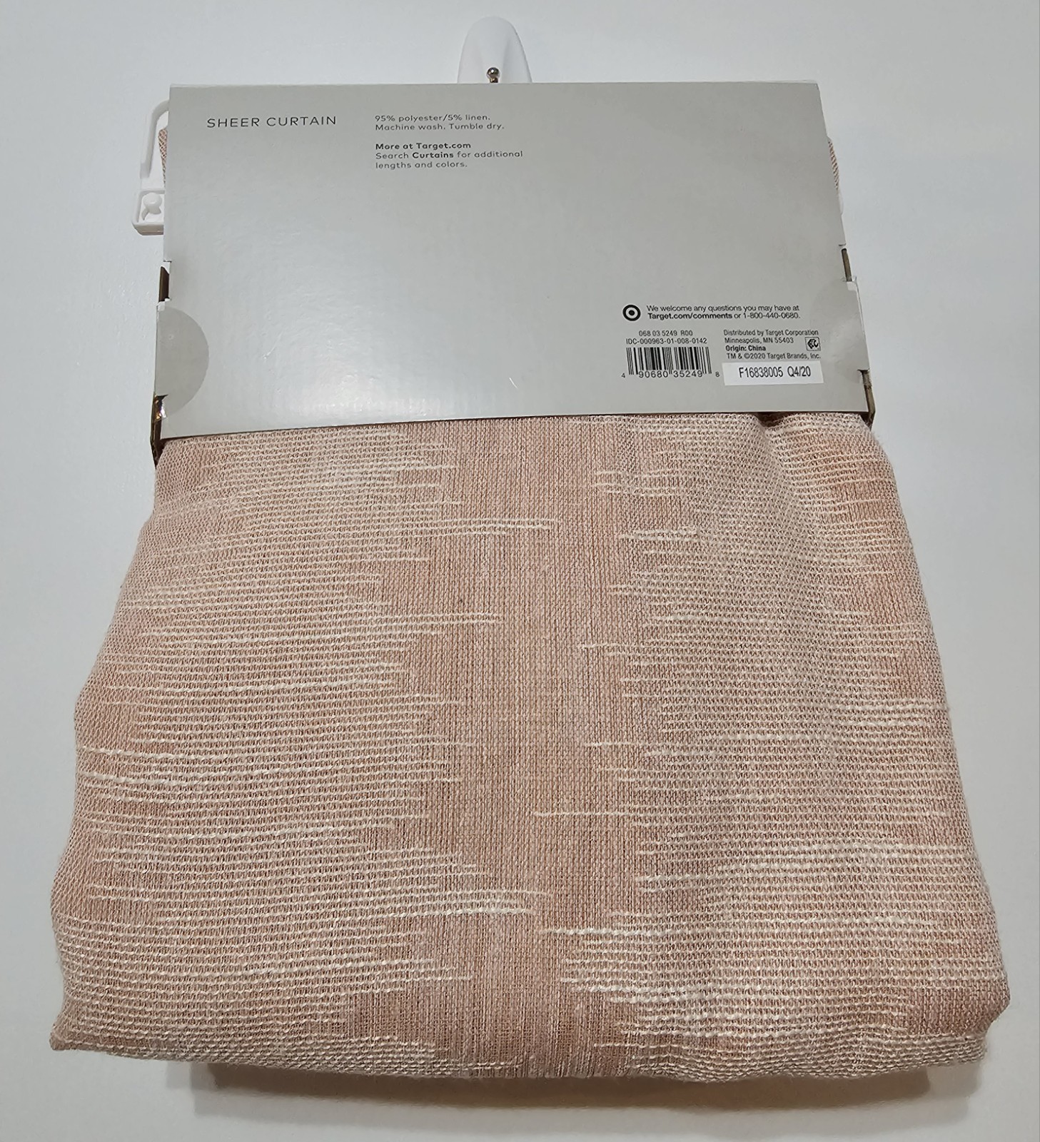 Project 62 Light Filtering Curtain Panel 54×84 Blush Pink Textured Target